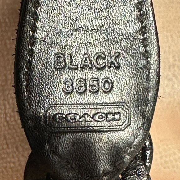 Coach Black Leather Braided Brass Buckle Belt Women's 36" - Picture 3 of 9